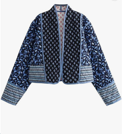 Women's Floral Quilted Puffer Jacket