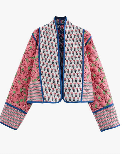 Women's Floral Quilted Puffer Jacket
