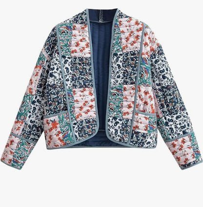 Women's Floral Quilted Puffer Jacket