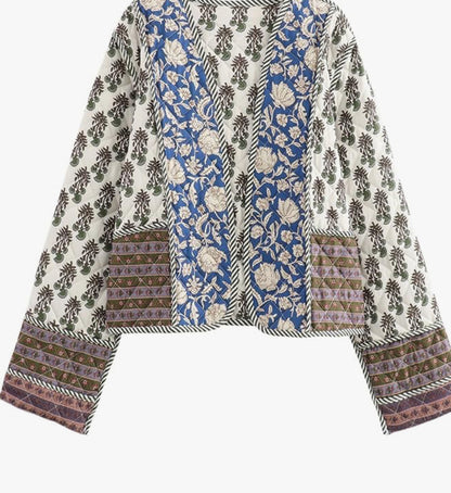 Women's Floral Quilted Puffer Jacket