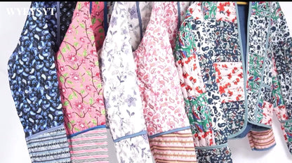Women's Floral Quilted Puffer Jacket